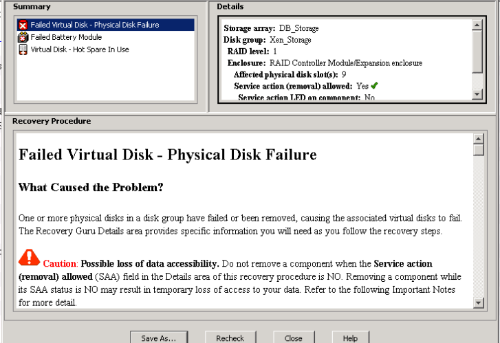 Recovering a Failed Disk Group on a Dell PowerVault MD32xx SAN